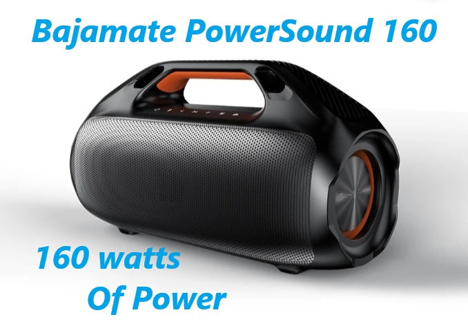 Bajamate PowerSound 160 – 160W Waterproof Bluetooth 5.3 Pool Speaker with Subwoofer, 360° Surround Sound, 12-Hour Battery, IPX8+ Protection, Luxury Audio System for Bajamate Poolside Table and Outdoor Entertainment