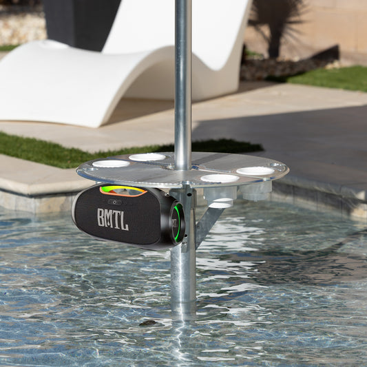 Bajamate Total Live Bluetooth Baha Shelf or Sun Shelf Speaker System – 100W High-Fidelity Poolside Audio with Deep Bass, Bluetooth 5.3 Connectivity, 9-Hour Rechargeable Battery, Marine-Grade UV-Resistant Waterproof Construction – Designed for Bajamate Poolside Lifestyle Table