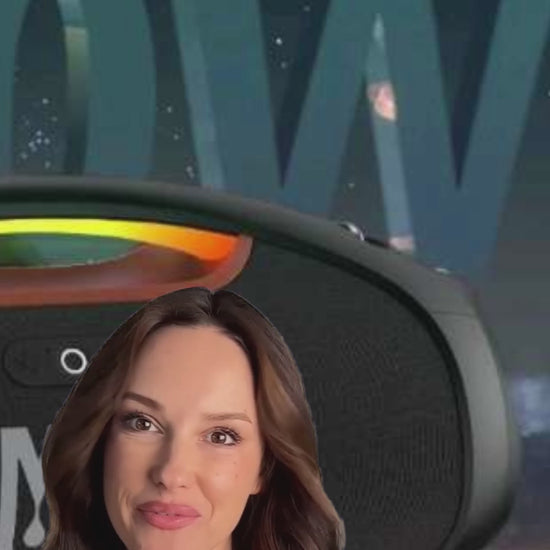 BAJAMATE PowerSound 160 Bluetooth poolside music system video showcasing 160 watts of high-fidelity waterproof audio, built-in subwoofer, 360-degree sound, and premium design for Baja shelf and poolside entertainment. Perfect for luxury pools, patios, and outdoor parties.