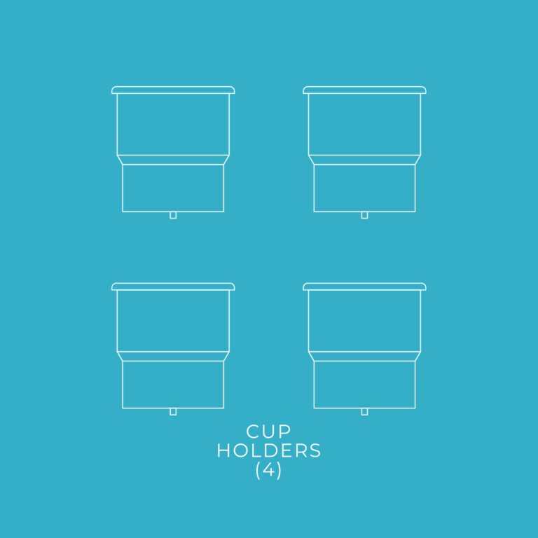 baja shelf cup holders – set of 4 silicone inserts that fit BajaMate tables