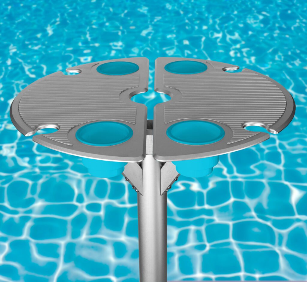 blue baja shelf cup holders – set of 4 silicone inserts that fit BajaMate tables