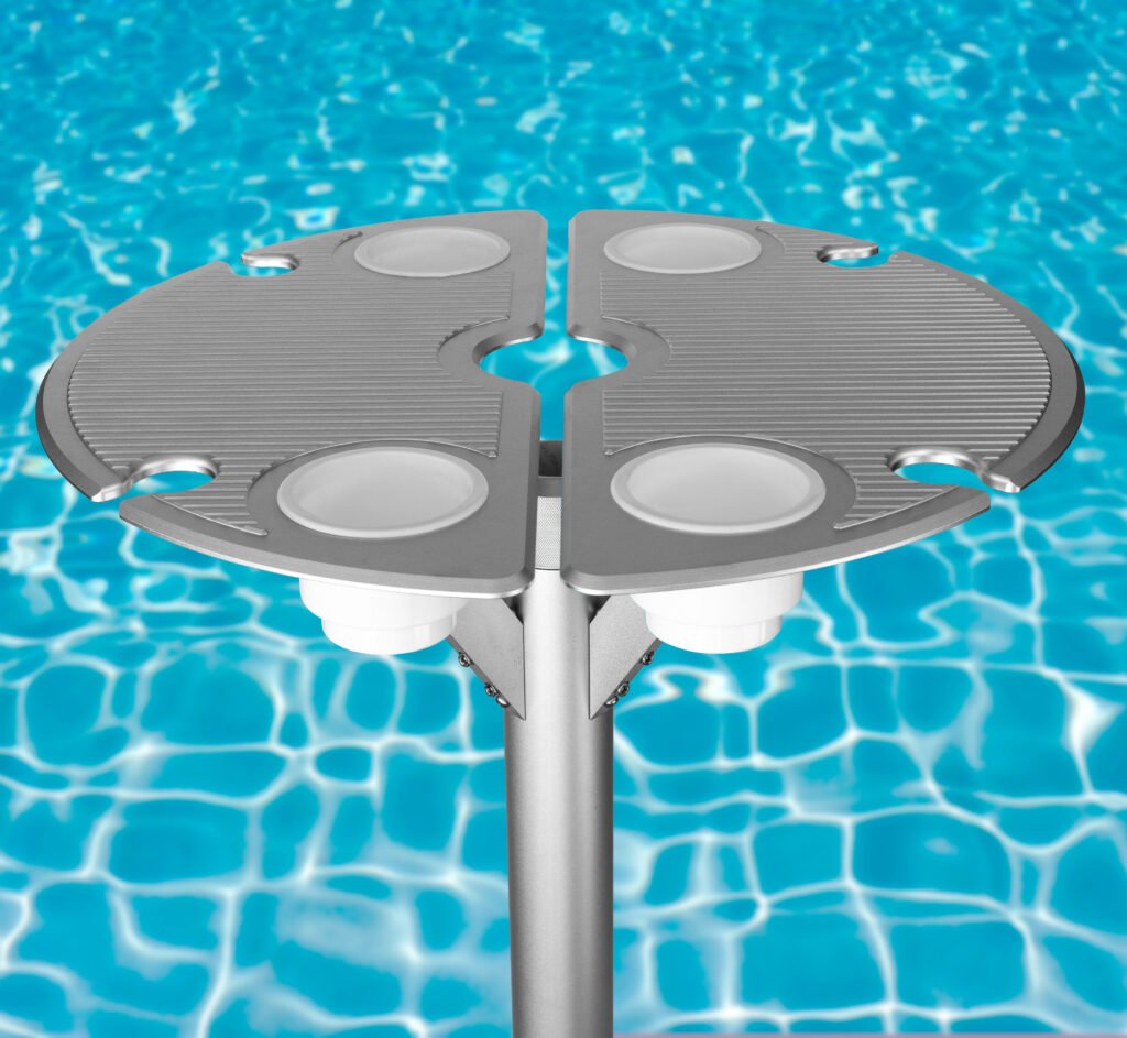 white baja shelf cup holders – set of 4 silicone inserts that fit BajaMate tables