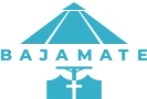 BajaMate logo – luxury Baja shelf umbrellas, poolside tables, and solar-powered canopy adapters