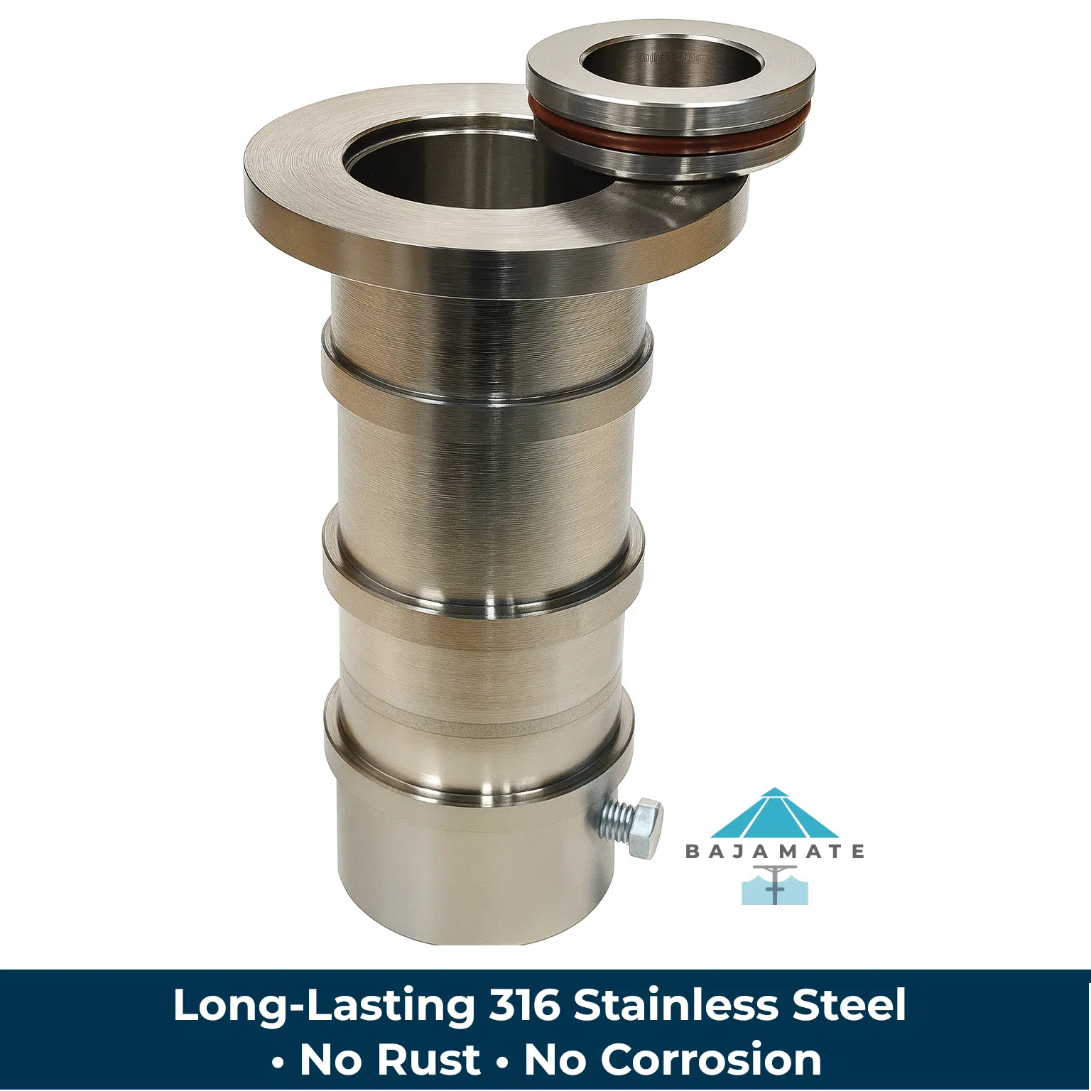 stainless steel pool sleeve in-pool umbrella sleeve for baja shelf sun ledge